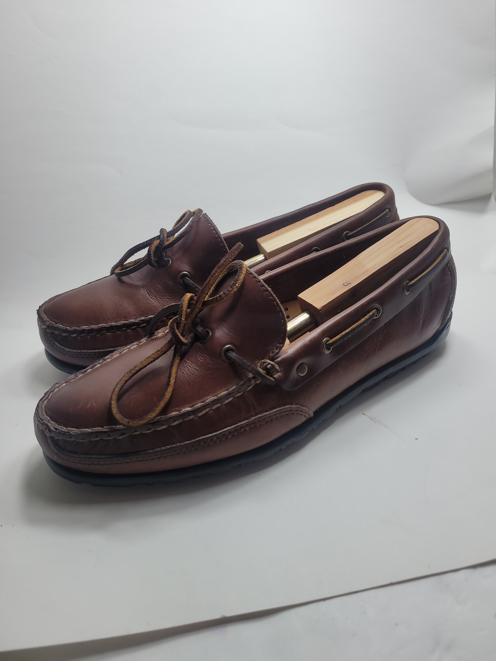ECCO Brown Leather 2-Eye Boat Shoes Men’s EU 42 US 9D Loafers.